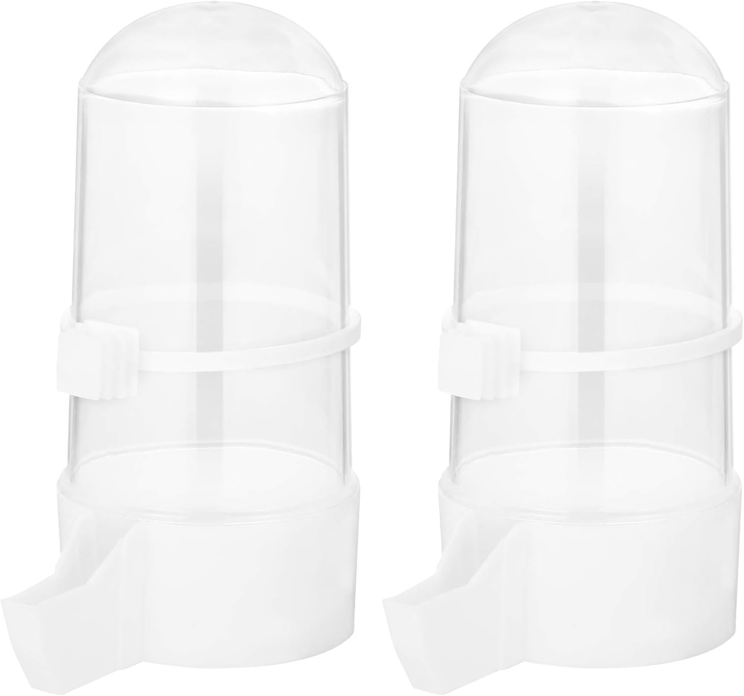 POPETPOP 2 Pack Bird Water Feeder Parrot Water Dispenser Pet Bird Plastic Drinker