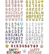 Amazon | Ealimun アルファベット バルーン レターバルーン 数字 英語