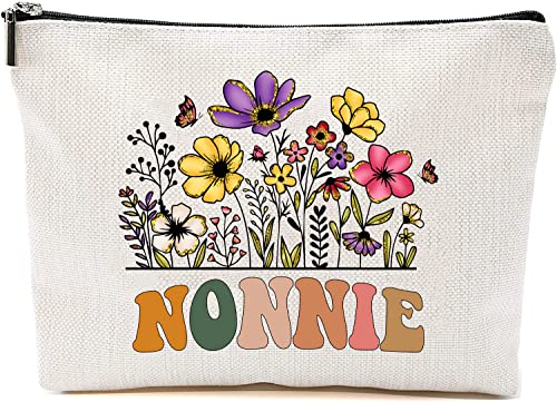 Nonnie Wildflowers ��̓��p�M�t�g ���C�N�A�b�v�o�b�O - Nonnie Flower �M�t�g�o�b�O - Mom Grandma �a�����M�t�g - ���s�p�R�X���e�B�b�N�o�b�O, �z���C�g, 7�hx9.8�h