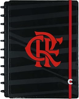Caderno Inteligente, Grande, Flamengo Rubro Negro, 215x280 mm, 80 Folhas
