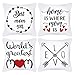 AMOR SPES 4 Stück 45,7 x 45,7 cm Kissenbezüge für Muttertag, beste Mutter überhaupt Geschenk für Mutter, Großmutter, Wurfkissenbezug für Sofa, Bett, Couch, Happy Mother's Day Home Decoration
