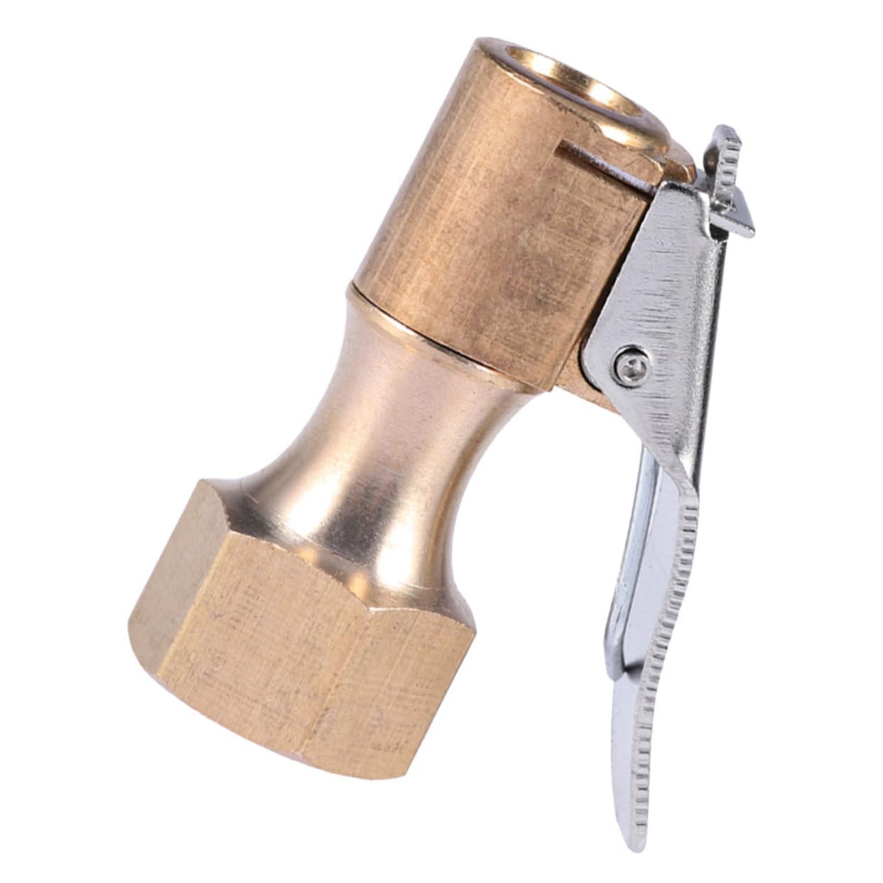 GRIRIW Tire Air Chuck with Clip Adapter Durable Quick Connect Tire Inflator Nozzle for Air Compressors Lightweight Portable Design for Cars Emergencies