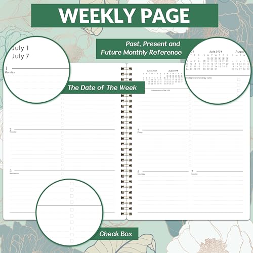 Planner 2024-2025 - JUL 2024 - JUN 2025, 2024-2025 Planner Weekly and Monthly, 8\"x10\", 2024-2025 Academic Planner, Marked Tabs, Sturdy Cover - Thumbnail 3