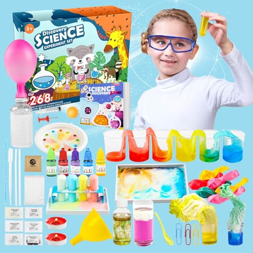 TERRIFI 268 Science Experiments Science Kits, Volcano Eruptions, Chemistry STEM Projects, Magic Science, Suitable for Kids Age 6-8-12 5-8