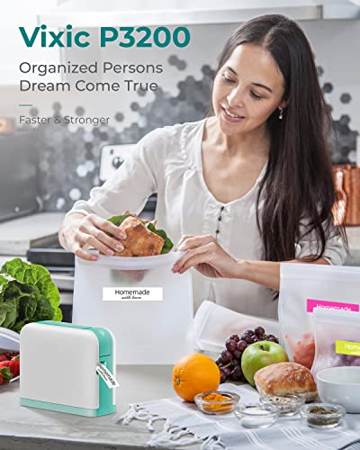 Vixic Label Makers - Label Maker Machine With Tape P3200 Portable Bluetooth Handheld Label Printer For Labeling Home Office Organization Included Multiple Templates For Phone Tablets Usb Rechargeable #TOP1