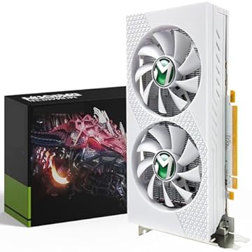 MOUGOL Placa de Vídeo AMD Radeon RX580 8GB GDDR5 256 bits 2048SP, placa de vídeo para jogos de PC com porta de exibição HDMI DVI PCI Express x 16 3.0 Placa gráfica para jogos com ventiladores duplos