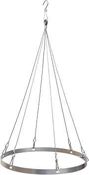 12 Inches Silver Stainless Steel Hoop Ceiling Drapes Hanging Kit for 6 Panels Wedding Draping Fabric Canopy Metal Hardware Kit for Indoor Outdoor Decorations