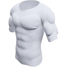 HAWFHH False Muscle Chest T-Shirt for Men Shaper Fake Breathable Shoulders Padded Underwear