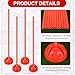 PullCrease 8 Pcs Agility Poles Set Coaching Sticks with Base Detachable Sports Football Soccer Poles Plastic Outdoor Indoor Soccer Training Equipment for Grass Fields and Plastic Runways (Orange)