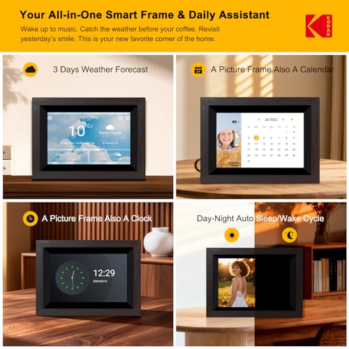 Image of KODAK 10.1 Inch WiFi Digital Picture Frame with 32GB Storage, Electronic Smart Digital Photo Frame 1280x800 IPS Touch Screen, Auto-Rotate, Share Moments Instantly Gifts for Women Mothers Day Christmas