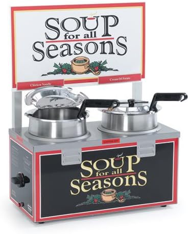 Nemco (6510A-2D4) Double 4 Qt Soup Merchandiser w/ Header