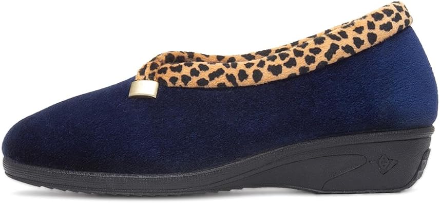 Lunar Paloma Leopard Trim Slipper