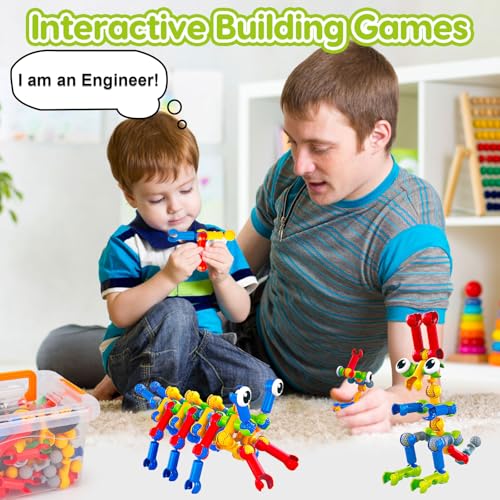 Kids STEM Building Toys for 3 4 5 6 7 8+ Year Old Boy Girl Birthday Gift, 186 Pcs Preschool Classroom Learning Activities Fine Motor Skills Building Blocks Ages 4-8 6-8 8-12 Engineering Creative Game - Image 7