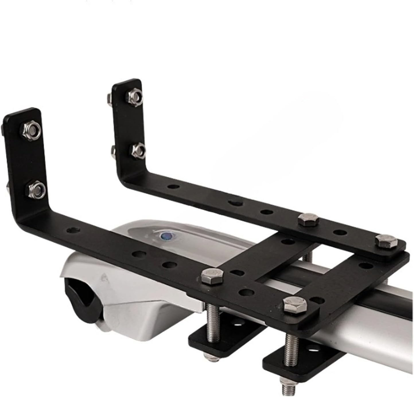 Awning Mounting Brackets Roof Rack Off Road Snap Fixed Car Luggage Cross Bar Tent Holder Car Side Canopy Awning Sunshade(Black 1set)