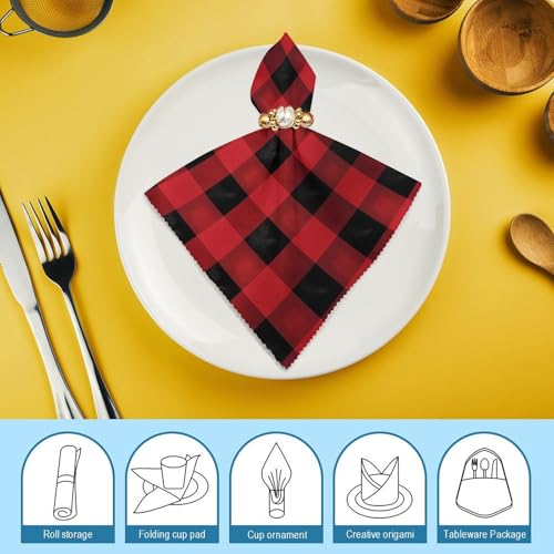Servilletas de Tela Cuadradas de Poliester Floral 2 PCS miniatura 7