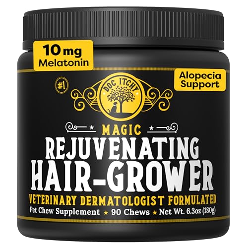 Doc Itchy Rejuvenating Hair-Grower Dog Pet Chews | 10mg Melatonin
