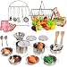 IQ Toys 50 Piece Complete Pretend Play Food Set, Complete from Supermarket Shopping to Cooking