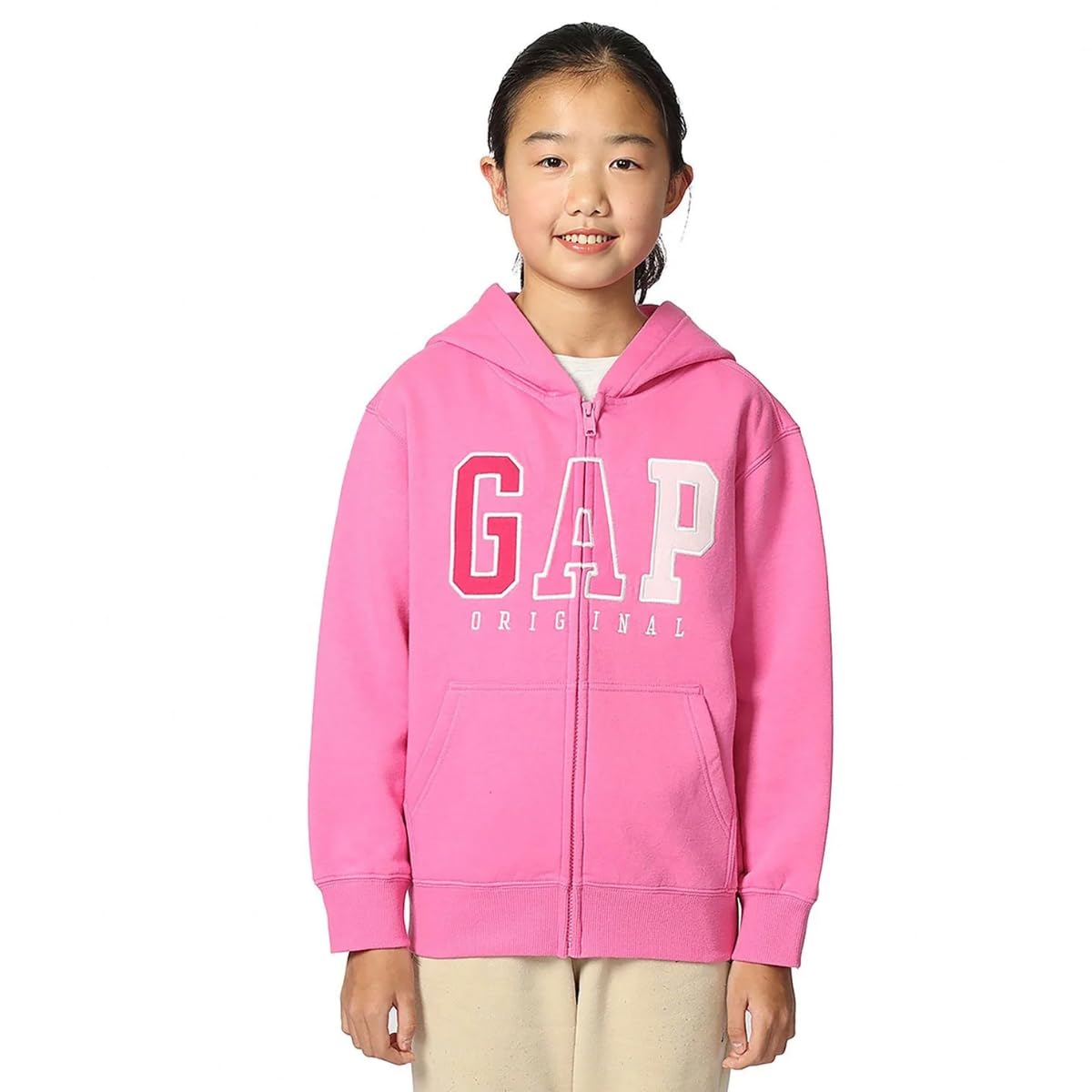 GAP girls Logo Fz Hooded Sweatshirt