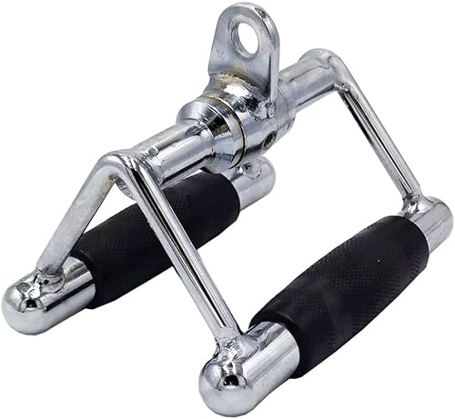 Miniatura 4 de LAT - Barra de tracción para entrenamiento de fuerza, cuerda de tríceps con mango en D, barra de presión recta giratoria en forma de V para