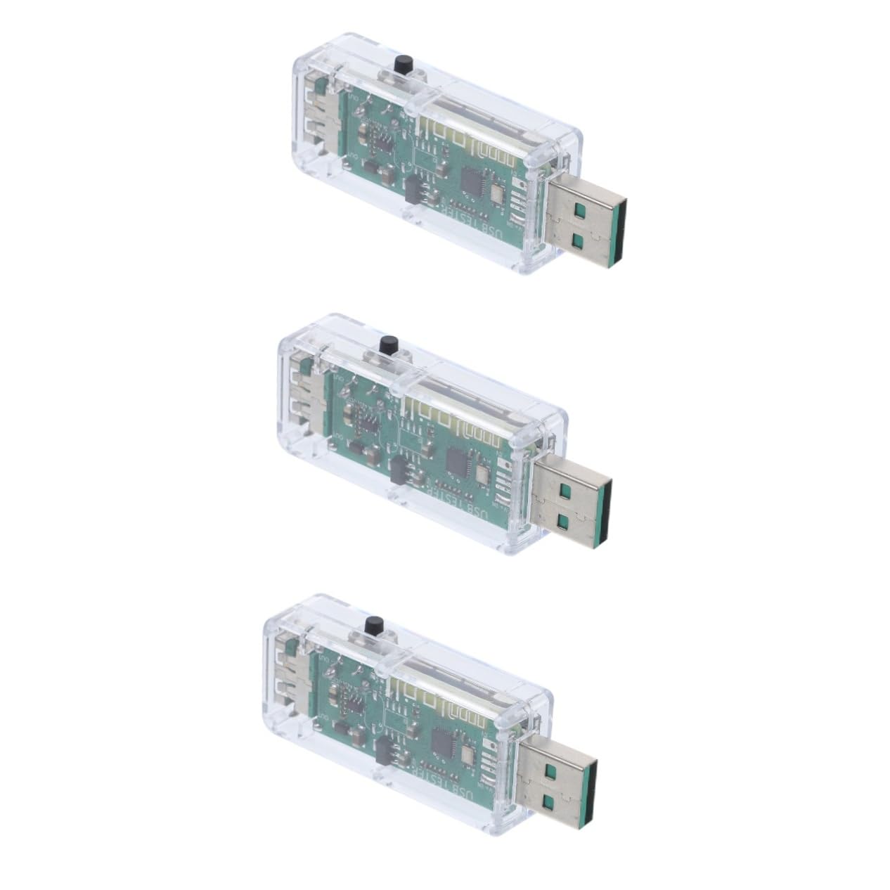 Angoily 3pcs USB Power Tester Multifunctional Voltage and Multimeter for USB Devices Design Instant Charging for Chargers Power Banks