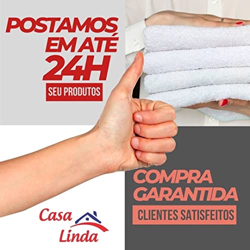 Kit 5 Toalhas De Rosto Branca Hotel Salão De Beleza Spa