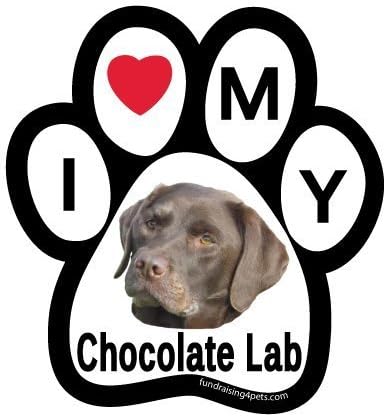Amazon I Love Myチョコレートlab Pawマグネット 外装 エアロパーツ 車 バイク
