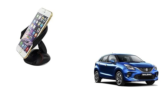 Autoladders Mouse Shape 360 Black Mobile Stand for Maruti Suzuki New Baleno