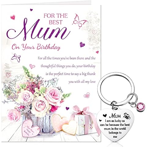 Herdear Mum Birthday Card and Keyring Set Cover