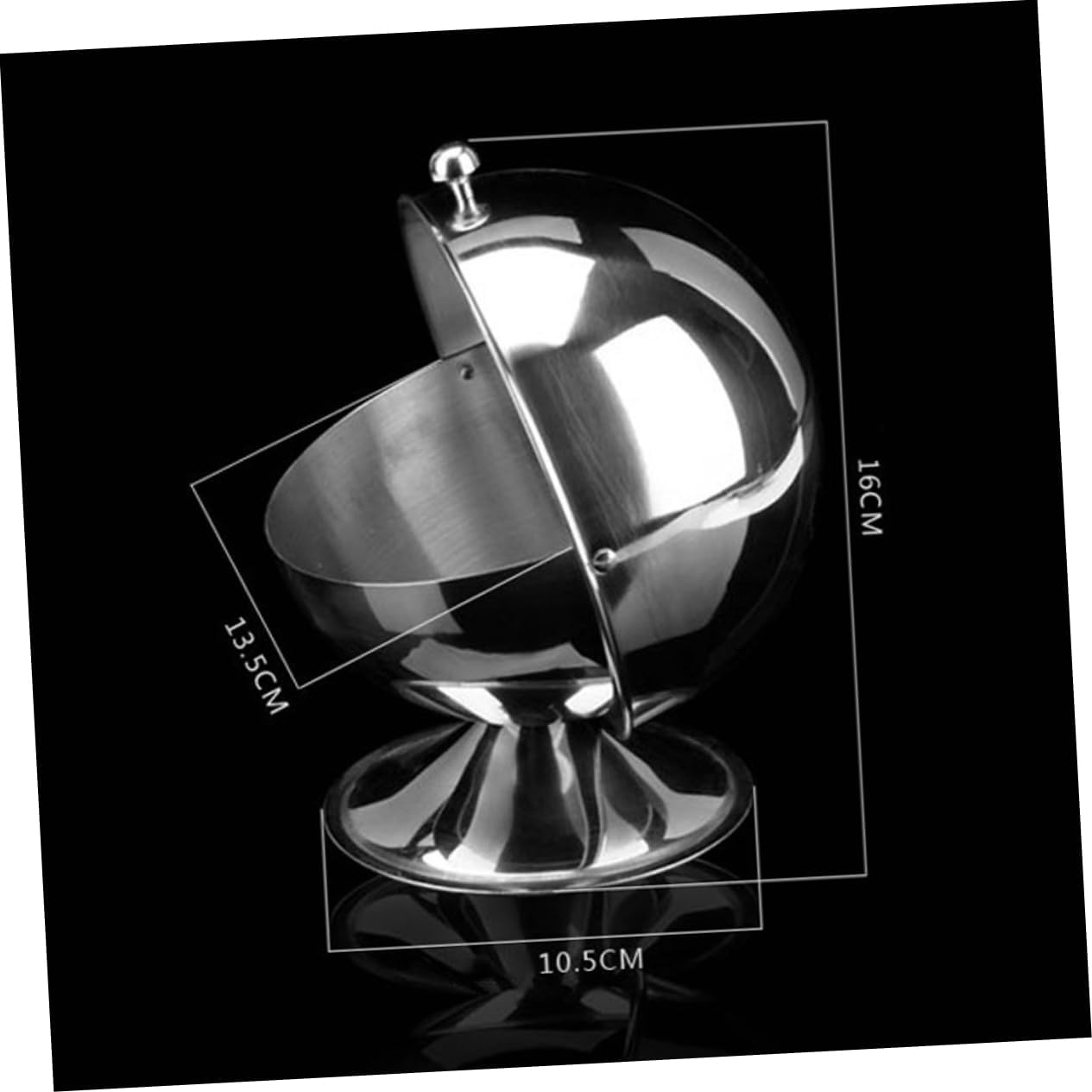 VALICLUD Stainless Steel Sugar Bowl Spherical Condiment Container Creative Candy Jar for Home Kitchen Buffet Party Food Grade Rust Organizer