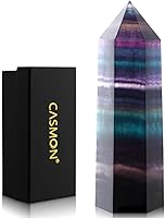 Vista 14 de CASMON Varitas de cristal curativo grandes de 3.9-4.3 pulgadas (3.9-4.3 in), piedra de torre de cristal de obelisco de lapislázuli azul natural, 6