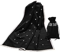 Vista 29 de BLESSUME Mantel de cartas de tarot de altar con bolsa de tarot adivinación Wicca Velvet (azul 2)