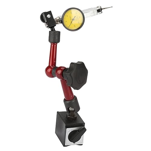Miniatura 8 de Soporte de base de soporte magnético fuerte flexible + indicador de prueba de dial de palanca, a prueba de golpes (0~0.031 in)