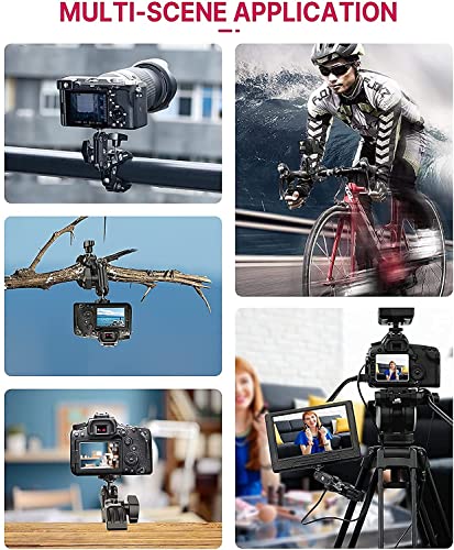 Ulanzi Super Clamp Camera Clamp Mount Monitor 360° Ballhead Magic Arm Double Ball Head Adapter With 1/4"-20 & 3/8"-16 Thread St-07 Phone Tripod Mount #TOP5