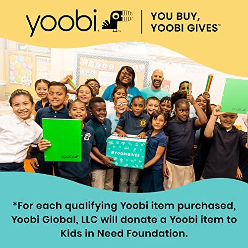 Yoobi 1/2 Inch Binder Set – 3-Ring Binders With 2 Pockets – Perfect For School Or Office – Holds Up To 100 Sheets – 4 Pack – Solid Multicolor Variety #TOP6
