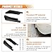 DUSCOKE 2PCS Rear Bumper Lip Splitter Canard Diffuser Spoilers, Car Side Fenders Skirt Spoiler Splitter Front Bumper Lip Protector Body Kit, Universal Anti-Crash Car Exterior Decorations (Black)