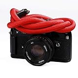 Xaperture Rope Camera Neck Straps for SLR/DSLR and mirrorless Cameras - Universal, Sturdy and Durable (110cm, Red)