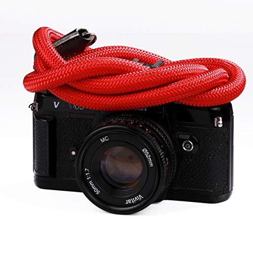 Image of Xaperture Rope Camera Neck Straps for DSLR /SLR and mirrorless Cameras (100cm, Red)