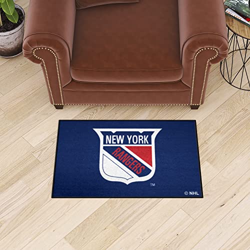 FANMATS 35552 NHL Retro New York Rangers Starter Mat Accent Rug - 19in. x 30in. - Image 3