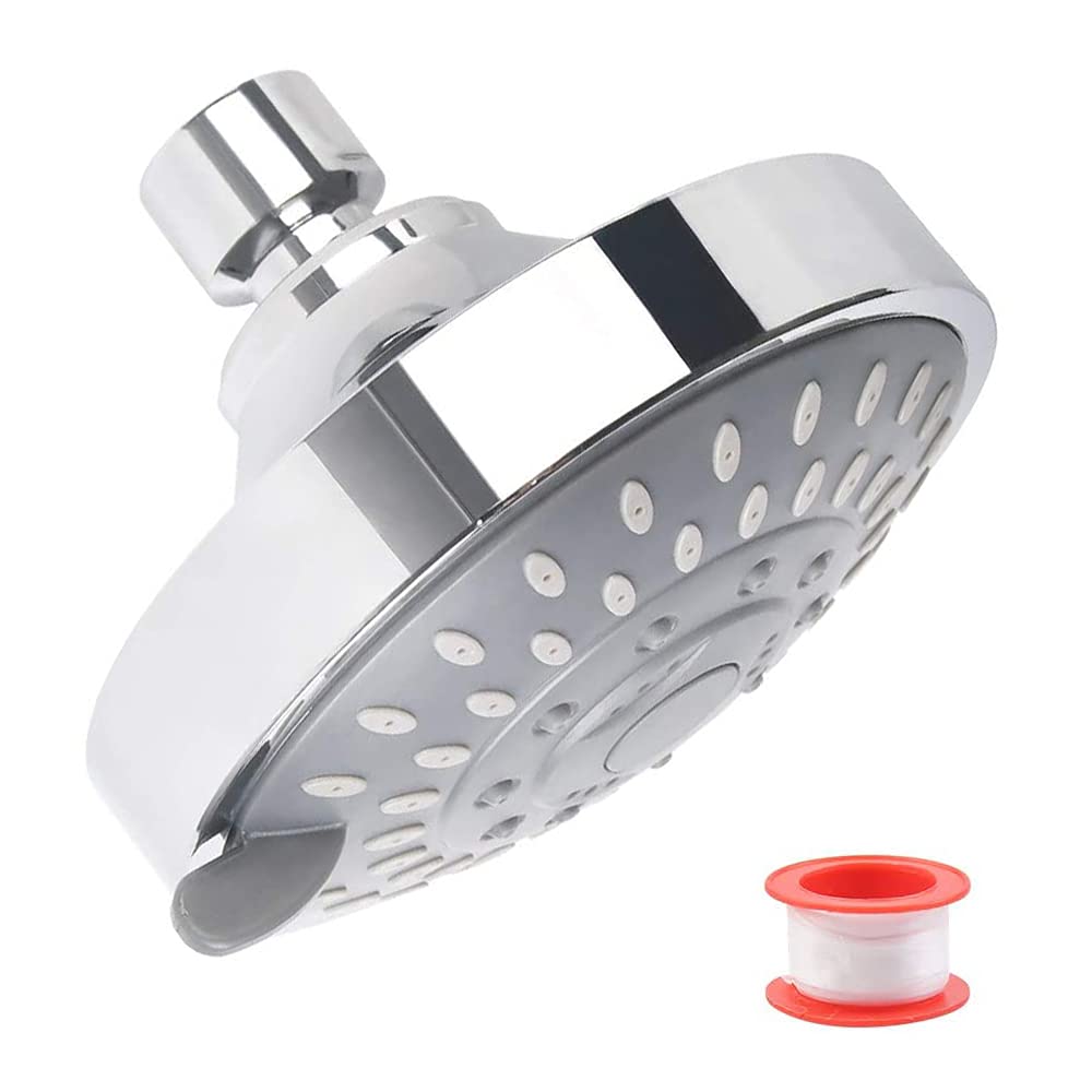 Regen Hochdruck Duschkopf,Verstellbarer Fester Duschkopf,Regen Duschkopf Wandmontage,Wassersparende Kleine Kopfbrause,5 Strahlmodi,Feste Installation,Geeignet Für Zuhause,Hotel,Badezimmer