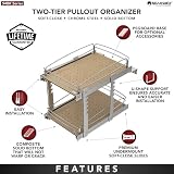 Rev-A-Shelf Dwupoziomowy organizer do szafki z litego dna, wysuwany spód z miękkim zamknięciem
