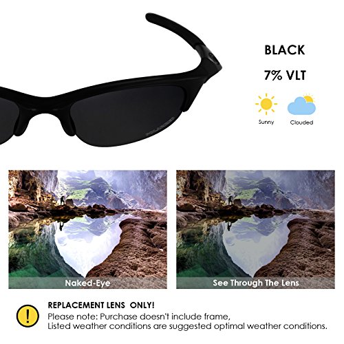 Blazerbuck Anti-Salt Polarized Replacement Lenses & Sock Kit For Oakley Half Jacket - Black #TOP2