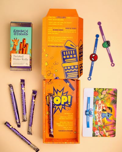 Image of HyperFoods Rakhi With Chocolates Gift Pack Stitch Kids | Rakhi Gift Hamper for Brother, For Kids Girl, Rakhis Combo, Wafer Rolls Chocolate Gifts Pack