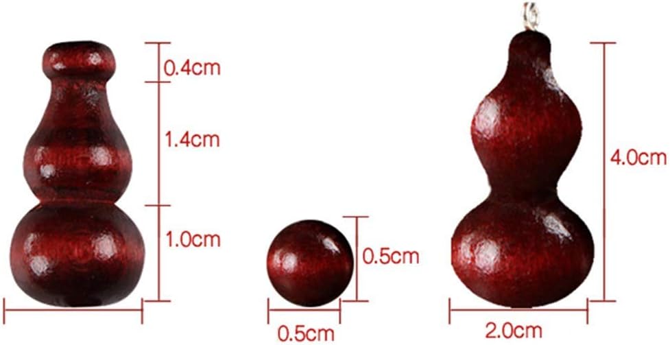 OKUOKA Curtains Bead Curtain Gourd Solid Wood Hanging Curtain Screen Cut Off Decoration, Multiple Sizes Customizable (Color : RED, Size : 80x81cm-21 Roots)