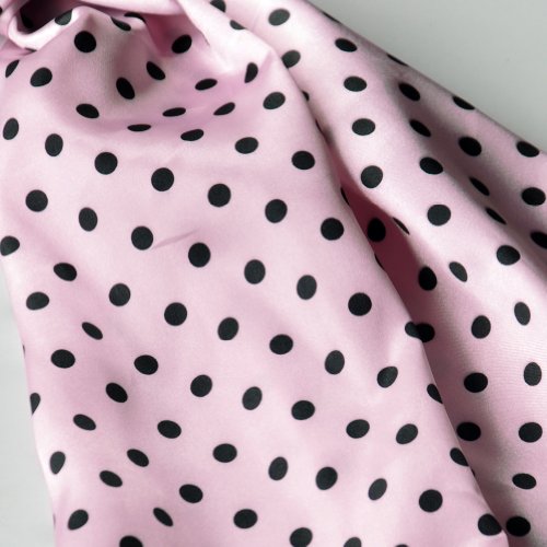 Brando Pink Background Small Cute Black Dot Design Soft Scarf2