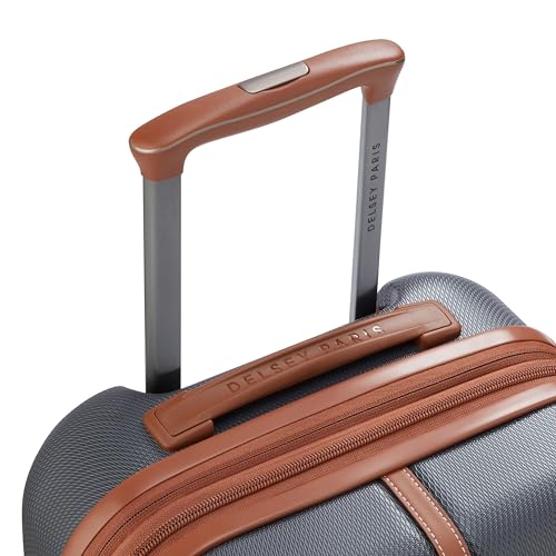 Image of DELSEY PARIS Lucette 55 cms Small Cabin ABS /Polycarbonate Hard Sided 8 Wheels and Expandable Spinner Suitcase /Trolley Bag for Travel with TSA Lock- Anthracite