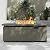 Sundale Outdoor 51 Inch Outdoor Fire Pit Table, 50,000 BTU Rectangle Propane Fire Pit with Glass Wind Guard, Rain Cover, Removable Lid, CSA Certified, Champagne