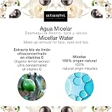 Atashi Anthorn - Micellar Water | Oczyść, odśwież i tonuj skórę | Femoy twarz, oczy i usta | Micele 100% naturalnego pochodzenia | Ekstrakty biologiczne cytryny i witaminy C. 250 ml