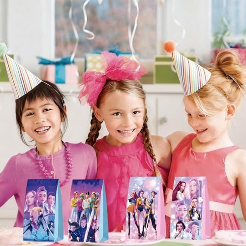 12 PCS Geburtstag,Süßigkeiten Tüten mit Aufklebern, Motivbeutel für Mottoparty, Geschenkbeutel, Partyzubehör, Geschenke für Fans und Freunde