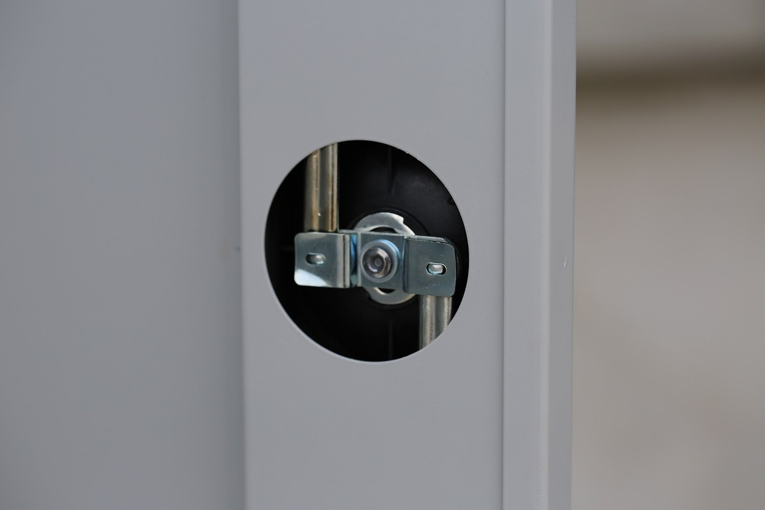 Flügeltürenschrank komplett montiert Metallschrank abschließbar grau/rot 180x80x38cm Lagerschrank Aktenschrank Büroschrank Werkzeugschrank 4 Fachböden 530334