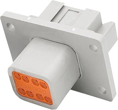 DT Series Connector Kits 8Pin Gray With Flange Sealed Auto Electrical Wire Connector Plug Housing 14-20AWG DT04-8P-L012